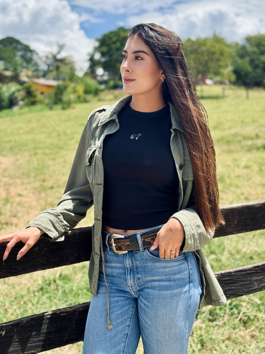 TANK TOP NEGRO CABALLO