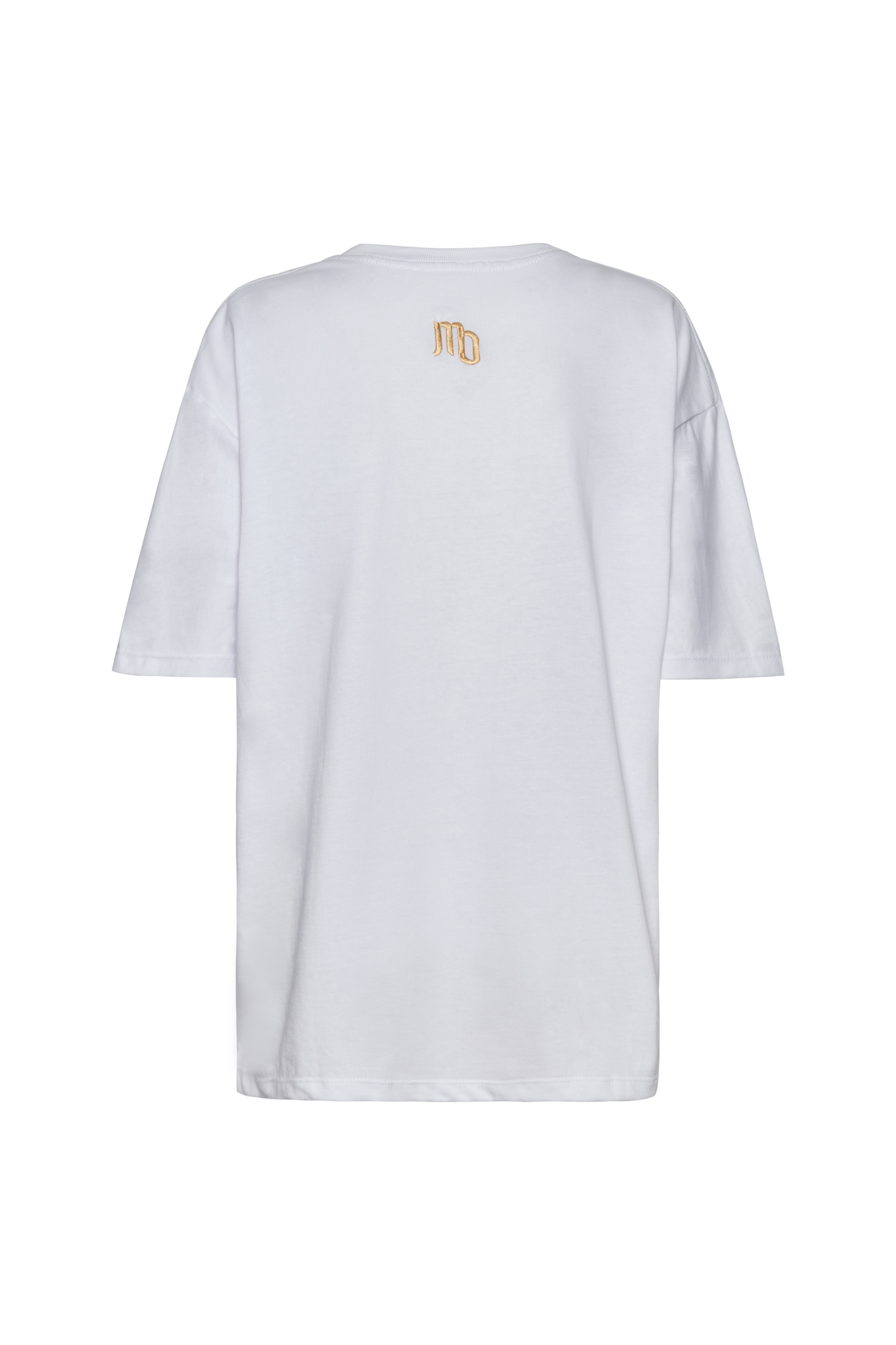 CAMISETA BLANCA SOMBRERO DORADO