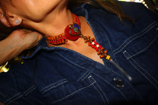 COLLAR CORAZÓN ÉTNICO