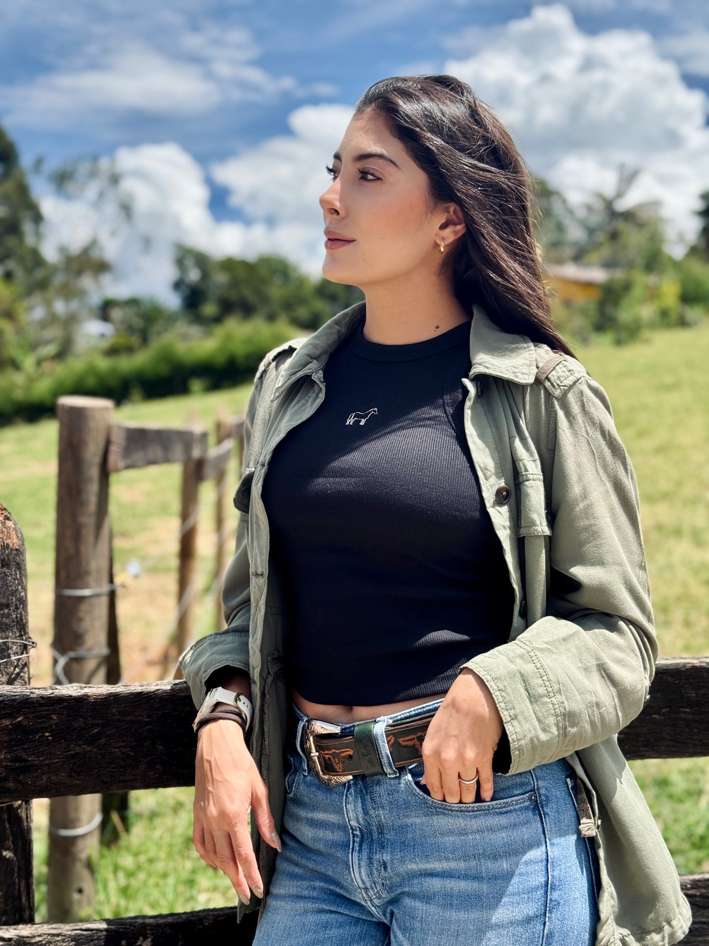 TANK TOP NEGRO CABALLO