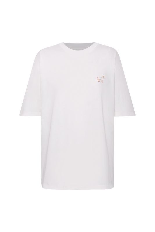 CAMISETA IVORY CABALLO COBRE