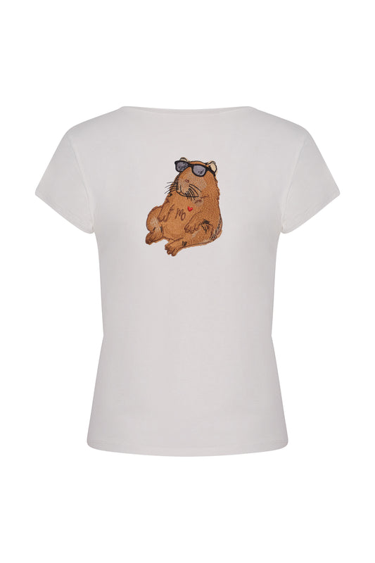 Camiseta Slim fit Chiguiro gafas